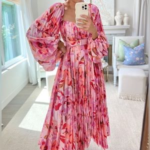 NWT Acler Lothair Tired Midi dress in Peony Harvest!